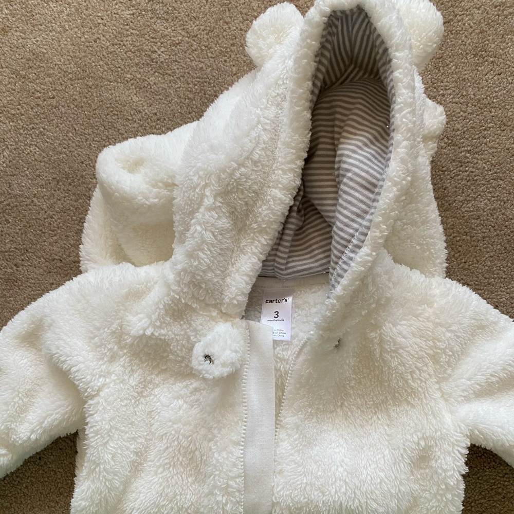 Carter’s fuzzy baby bunting